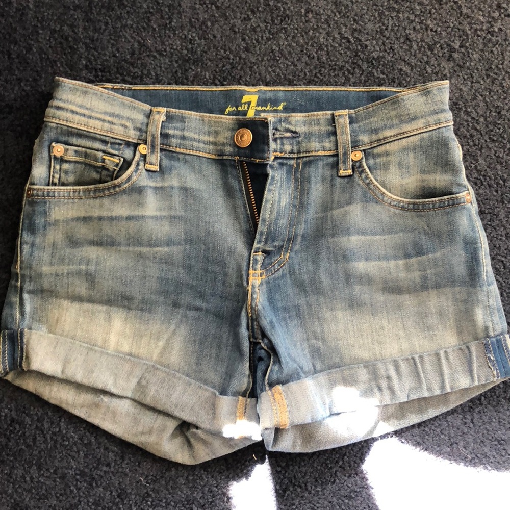 7 for all mankind denim shorts